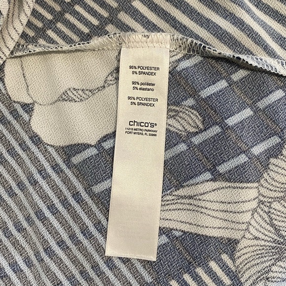 Easywear by Chicos Womens Floral Print Turtle Neck Blouse Size 2/Extra Large - Picture 7 of 8